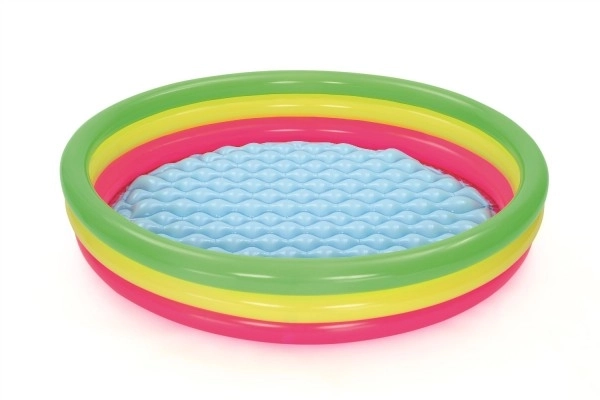 Farverigt oppusteligt babypool 152x30cm i kasse 30x24x7cm 2+