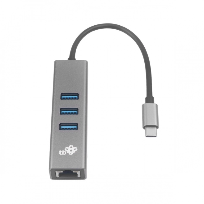USB-C adapter med RJ45 + 3x USB-A porte - 1000 Mb/s