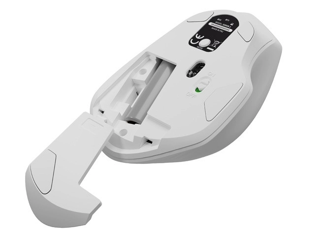 Trådløs mus Siskin 2 1600 DPI Bluetooth 5.0 + 2,4GHz – Hvid