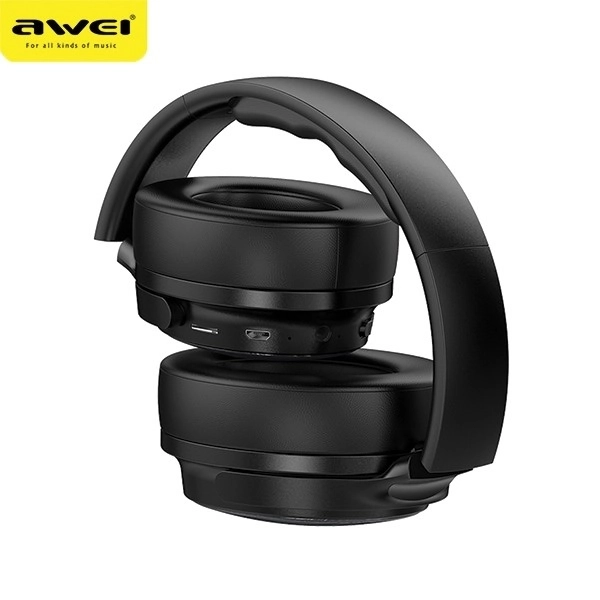 Trådløse Bluetooth-hovedtelefoner Sort