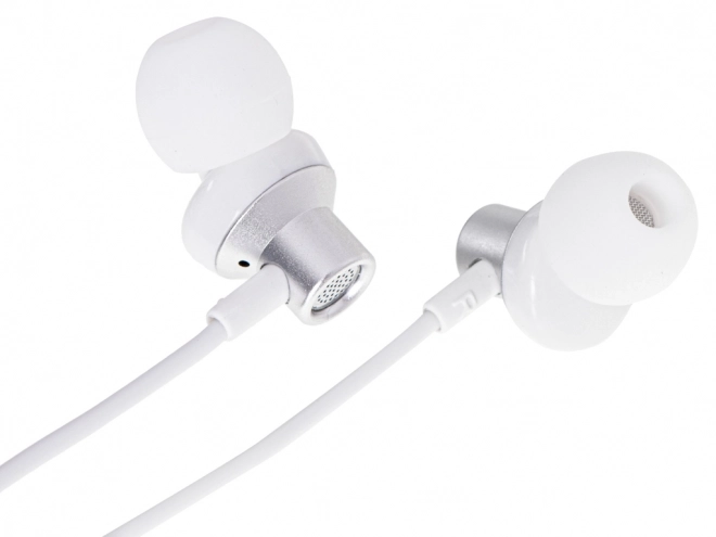 Hvide ledningshovedtelefoner med 3,5mm jackstik