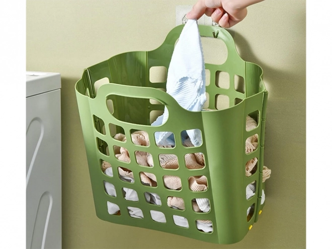 Foldbar plastvasketøjskurv