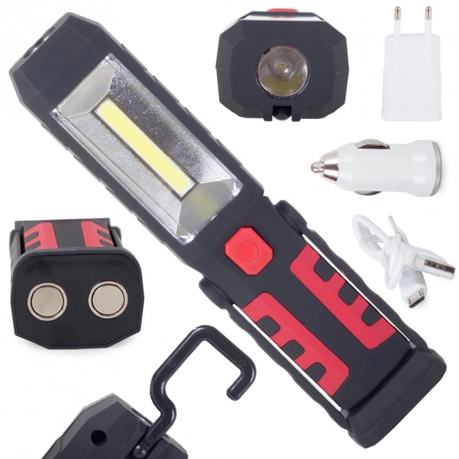 Værkstedslampe 3-i-1 LED COB genopladelig