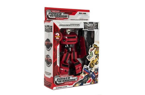 Transformer bil/robot plast 18cm i kasse 19x22x6cm - 1stk