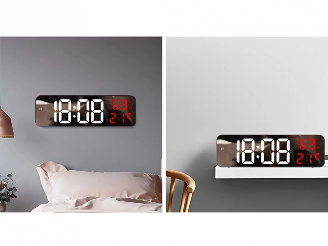 Elektroniske digitale ure med termometer og alarm