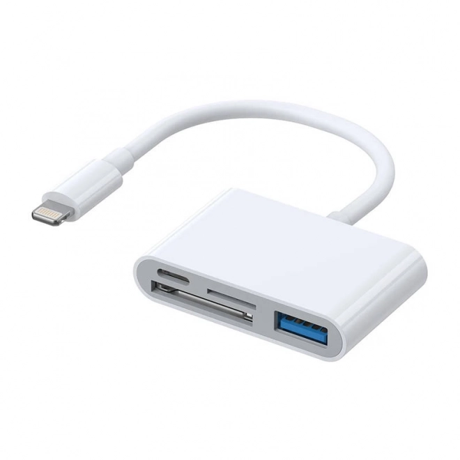 Adapter Lightning til USB OTG kortlæser SD Joyroom S-H142, microSD (hvid)