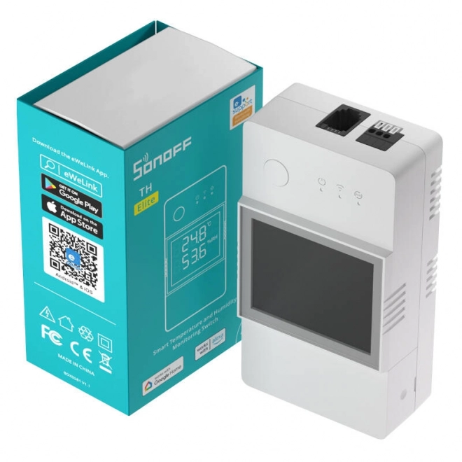 Smart Wi-Fi switch til overvågning af temperatur og fugtighed Sonoff – THR316D TH Elite