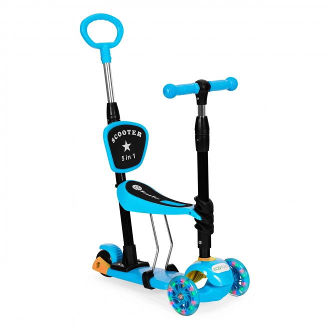 Børneløbehjul 3i1 med LED-hjul - blå ECO Toys