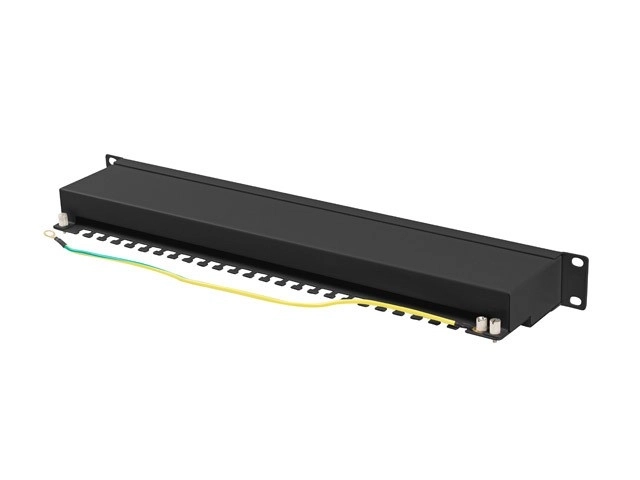 Patchpanel 24 porte 1U Cat 6A sort