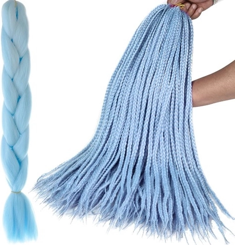 Syntetiske fletninger – hårextensions – Blå