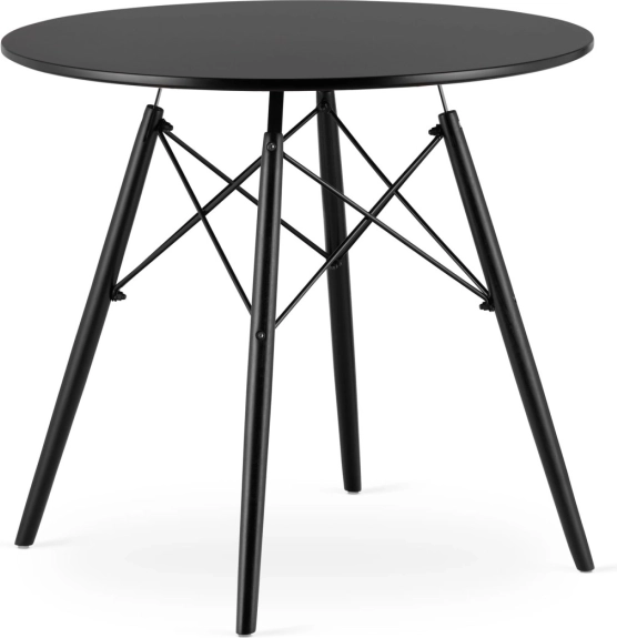 Moderne rundt bord sort