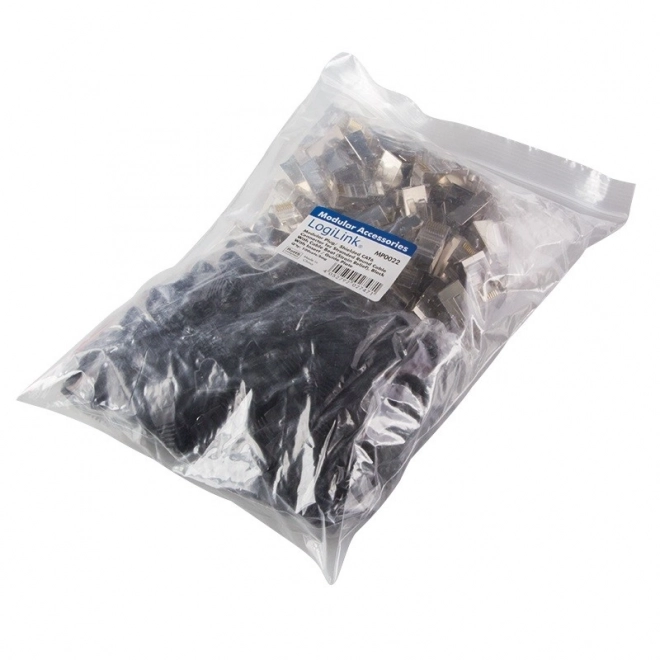 RJ45 CAT.6 stik med beskyttelse, sort