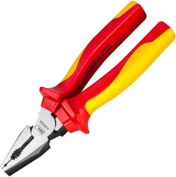Isolerede kombinationstang Deli Tools VDE 1000 V, 6″