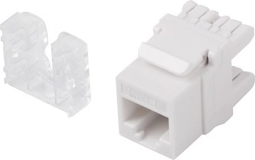 Keystone modul RJ45 LSA UTP kat. 6, 180° til indbygningsdåse