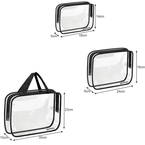 Transparent toiletartikeltaske 3-i-1 Soulima 21448