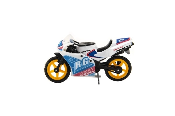 Racer motorcykel metal/plast 8cm fri kørsel mix varianter på kort