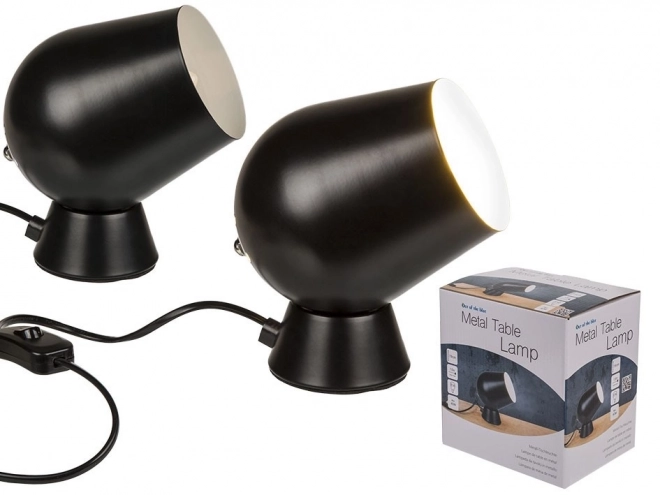 sort metal skrivebordslampe