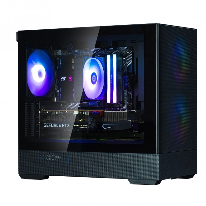 Kabinet P30 Air mATX Mini Tower med ARGB blæsere sort