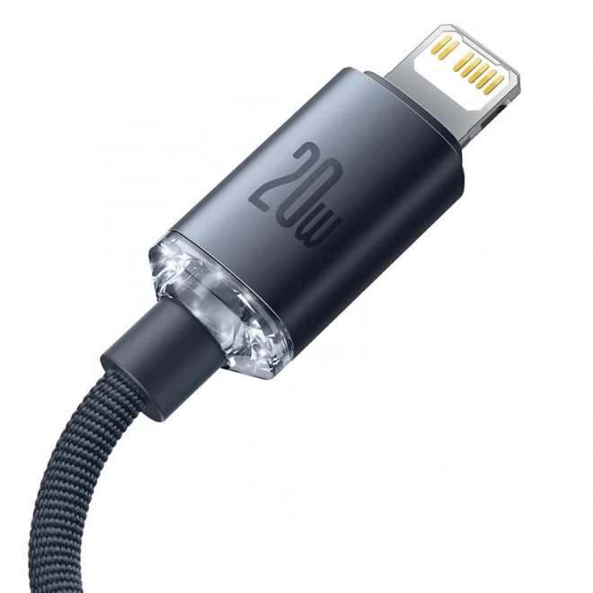 Baseus Crystal kabel USB-C til Lightning 20W PD - sort