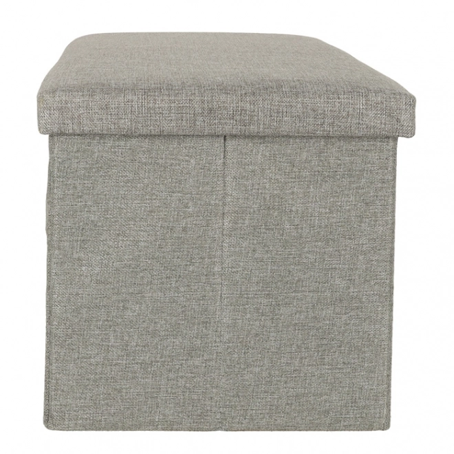 Grå foldbar skammel med opbevaringsrum 76x38x38 cm