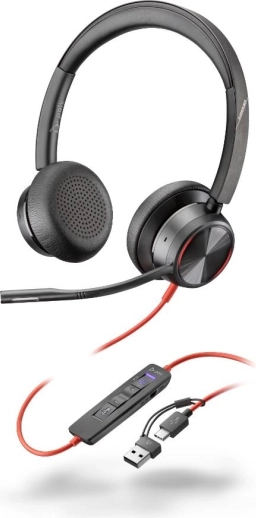 Hovedtelefoner Poly Blackwire 8225 Stereo USB-C/A til Microsoft Teams