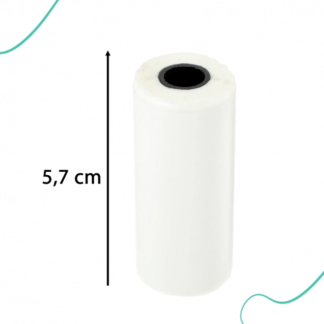 Termisk selvklæbende papir i ruller til mini printer 5,7 cmx4,5 m 5 stk
