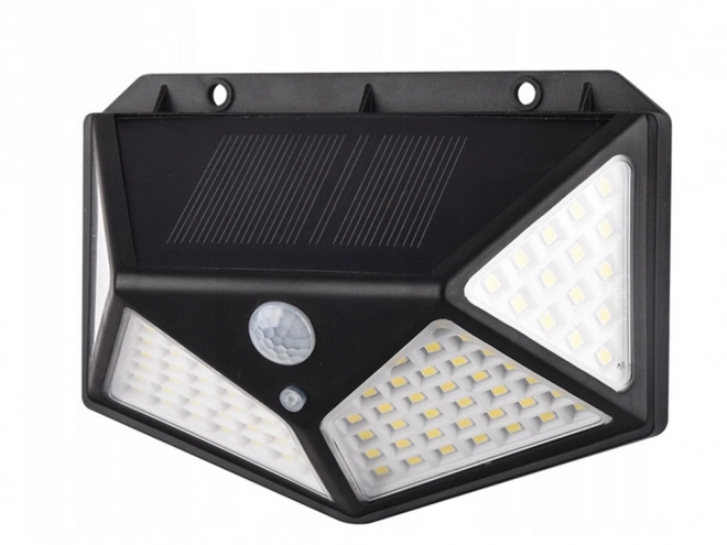 Solcellelampe med bevægelsessensor og 100 LED