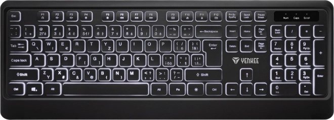 Bagbelyst stille USB-tastatur med lavprofil-taster