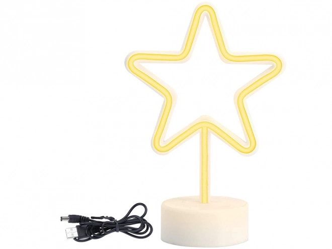 Neonstjerne LED lampe med USB