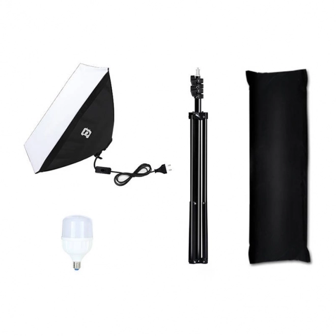 Studiosæt Puluz Softbox 50x70 cm med stativ og LED-pære