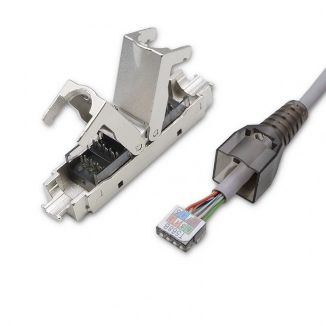 Værktøjsfri RJ45 STP Cat6 konektor
