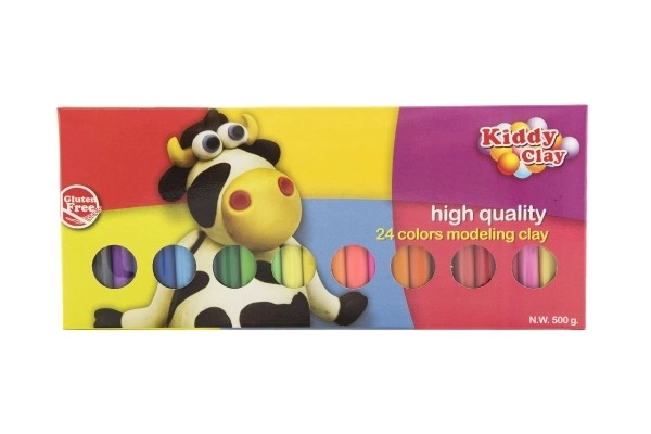 Modelérkitt Kiddy Clay 500g – 24 farver