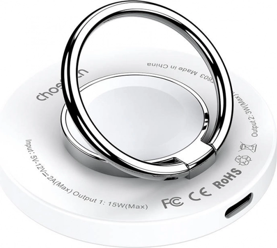 Trådløs oplader 2-i-1 med holder Choetech (hvid)