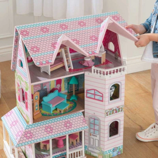 Dukkehus Abbey Manor fra KidKraft med udstyr