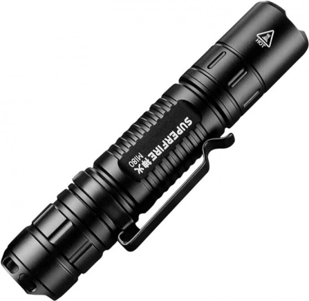 Superfire lommelygte med USB-opladning, 300 lm (IP44)