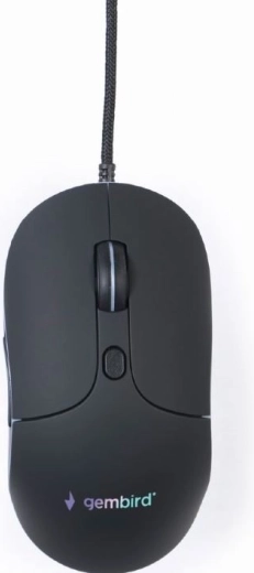 USB-mus med belysning, 6 knapper