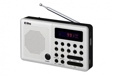 Radio Pliszka USB, FM hvid