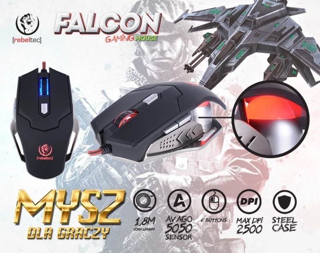 Spil optisk mus USB Falcon