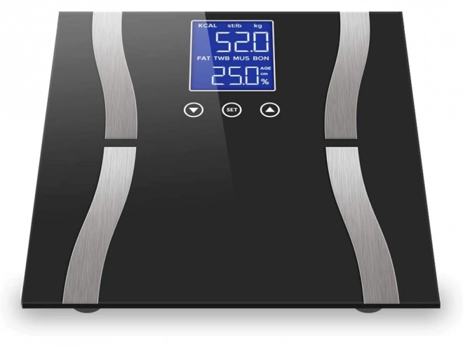 Analytisk 180kg glas badevægt med LCD-display