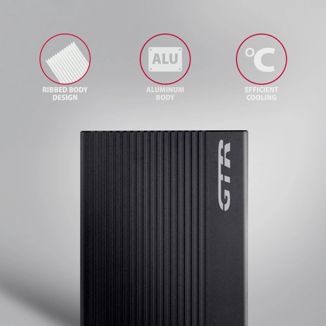 Aluminiums etui til eksterne diske USB3.2 Gen 2 - SATA 6G 2.5" SSD/HDD