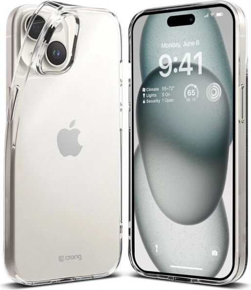 Crystal Slim Cover til iPhone 15 – ultratyndt gennemsigtigt etui