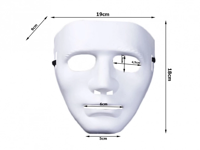Hvid Halloween maske Myers