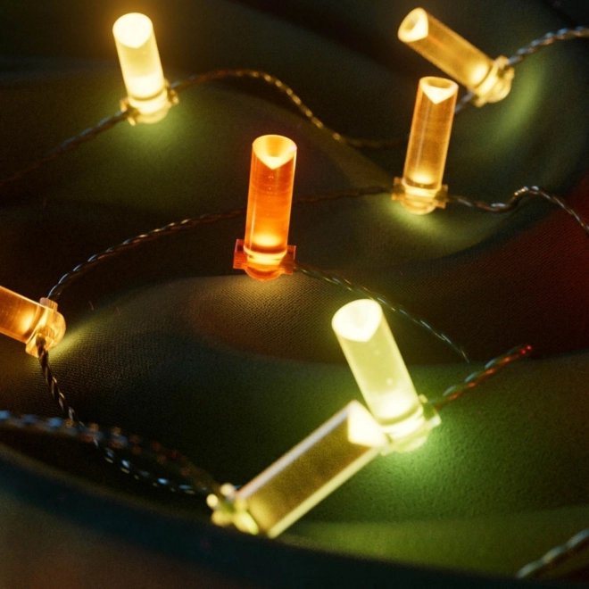 Kæder af smarte dekorative lys USB-C (Candies) 100 LED RGB, stearinlys, grøn ledning, 6 m