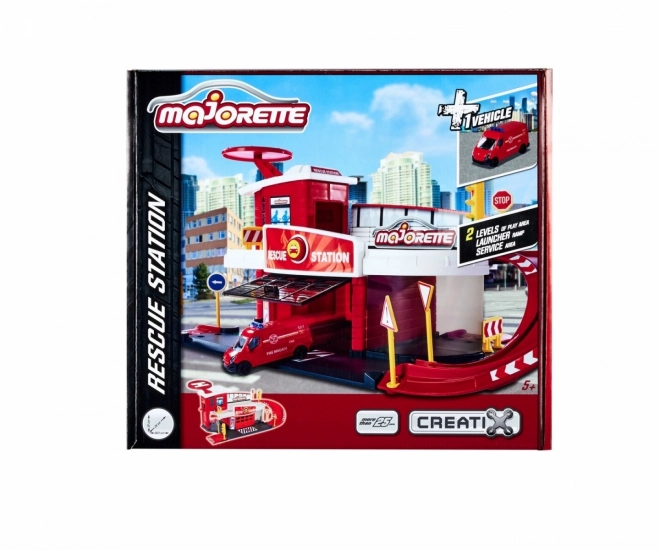 Garage Majorette Creatix redningsstation med køretøj