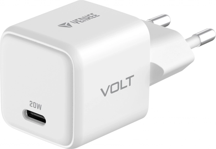 Hvid USB-C Oplader 20W GaN Power Delivery