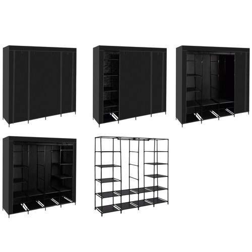 Foldbar stofgarderobe 170x170cm Ruhhy 23740