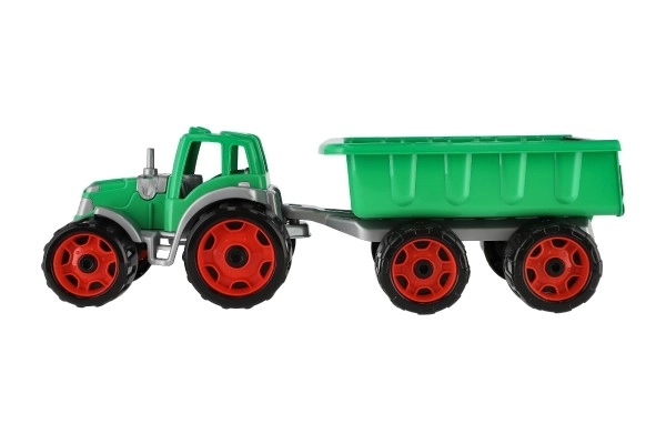 Traktor med anhænger plast 53 cm i fri rullende net