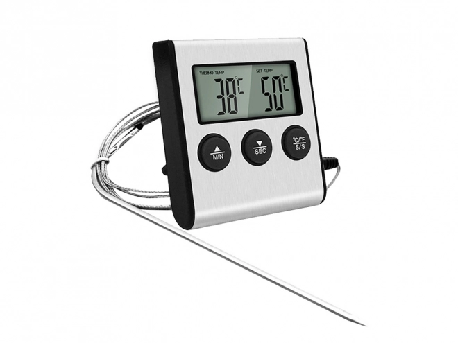 Digitalt termometer med termosonde til kød