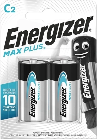 Alkaliske batterier Max Plus C LR14, 2 stk., blister