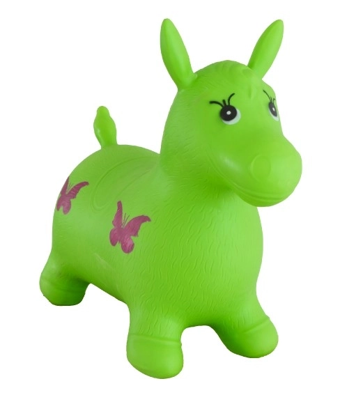 Hoppehest gummi grøn